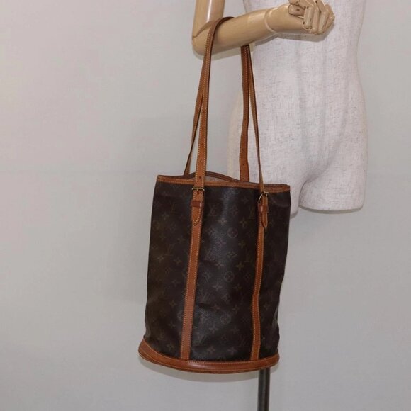 LOUIS VUITTON Monogram Bucket GM Shoulder Bag M42236 LV Auth 136355 - Picture 1 of 13